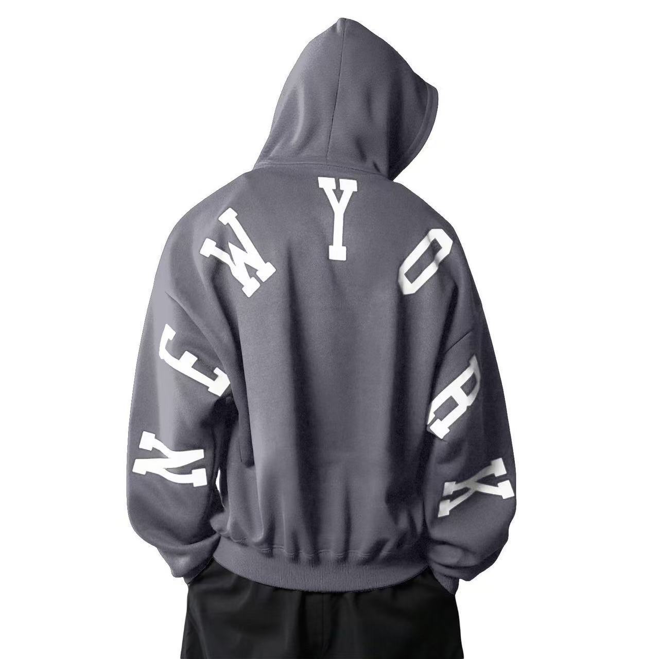 Fashion Printed Thickening All-match Long Sleeve Loose Hooded Sweater For Women