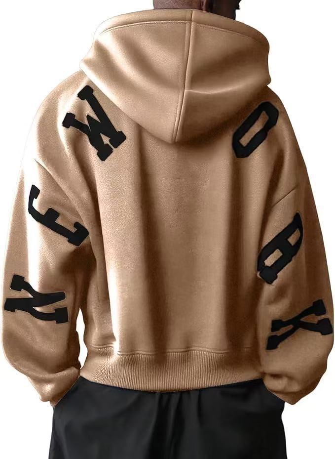 Fashion Printed Thickening All-match Long Sleeve Loose Hooded Sweater For Women