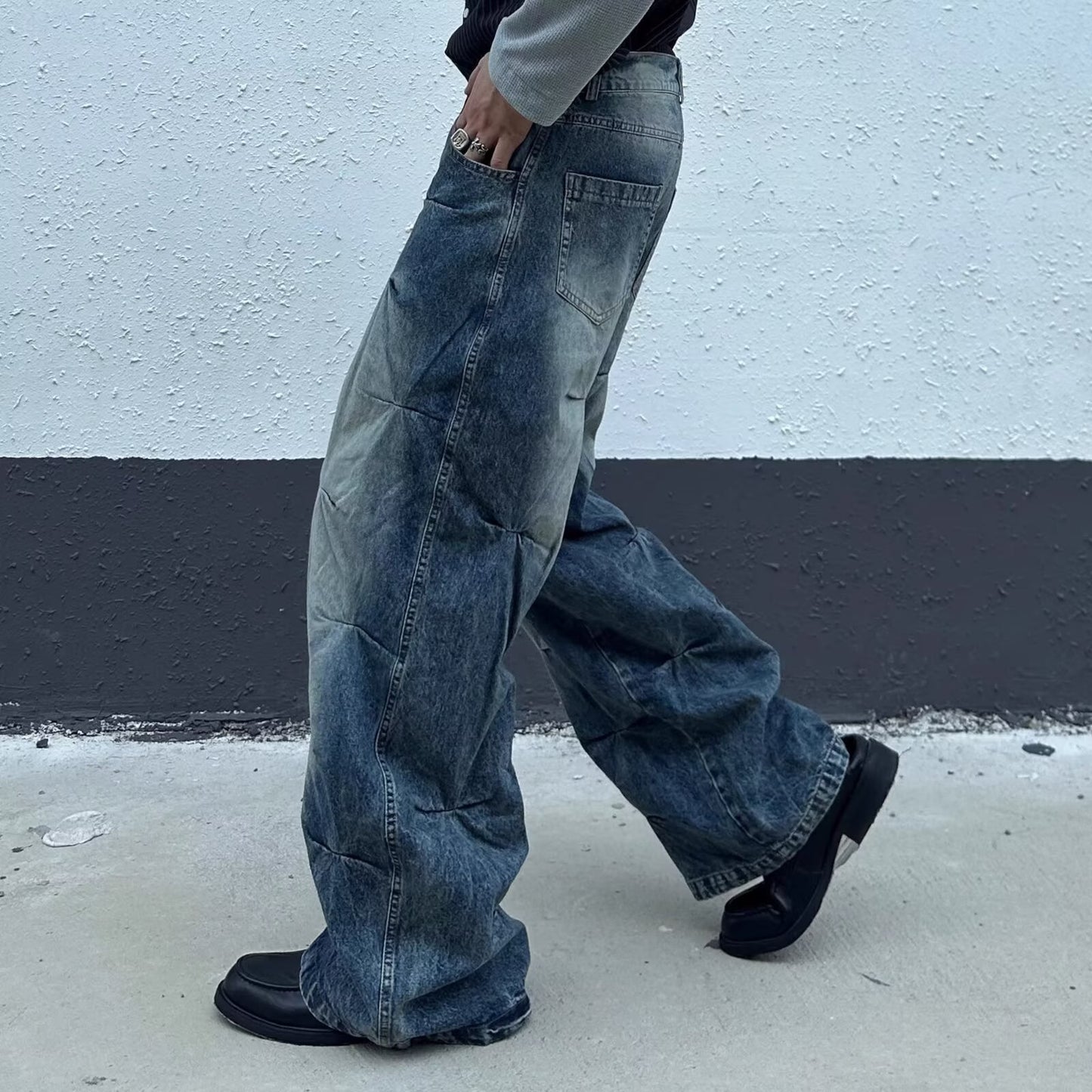 Concrete Flow Wide Jeans