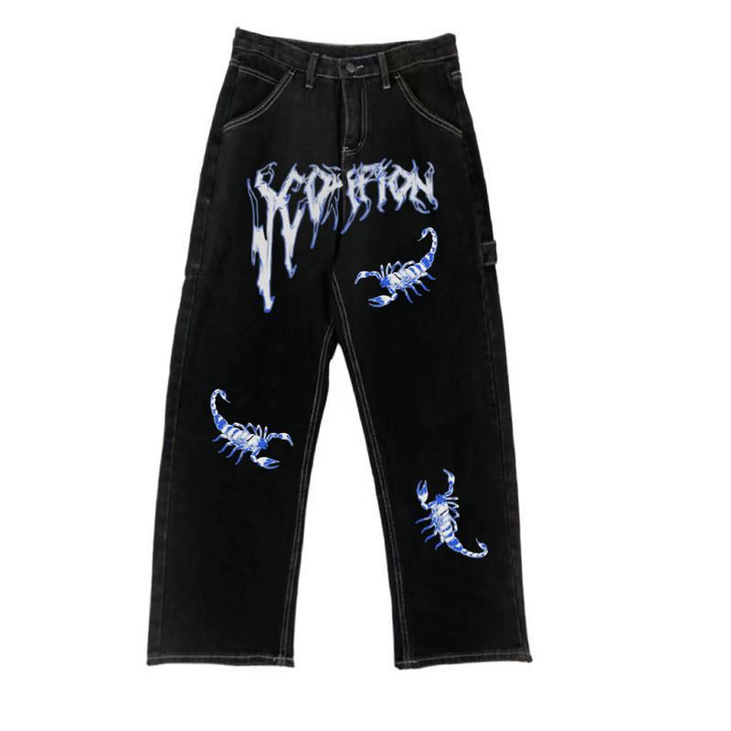 Shadow Graffiti Wide Jeans