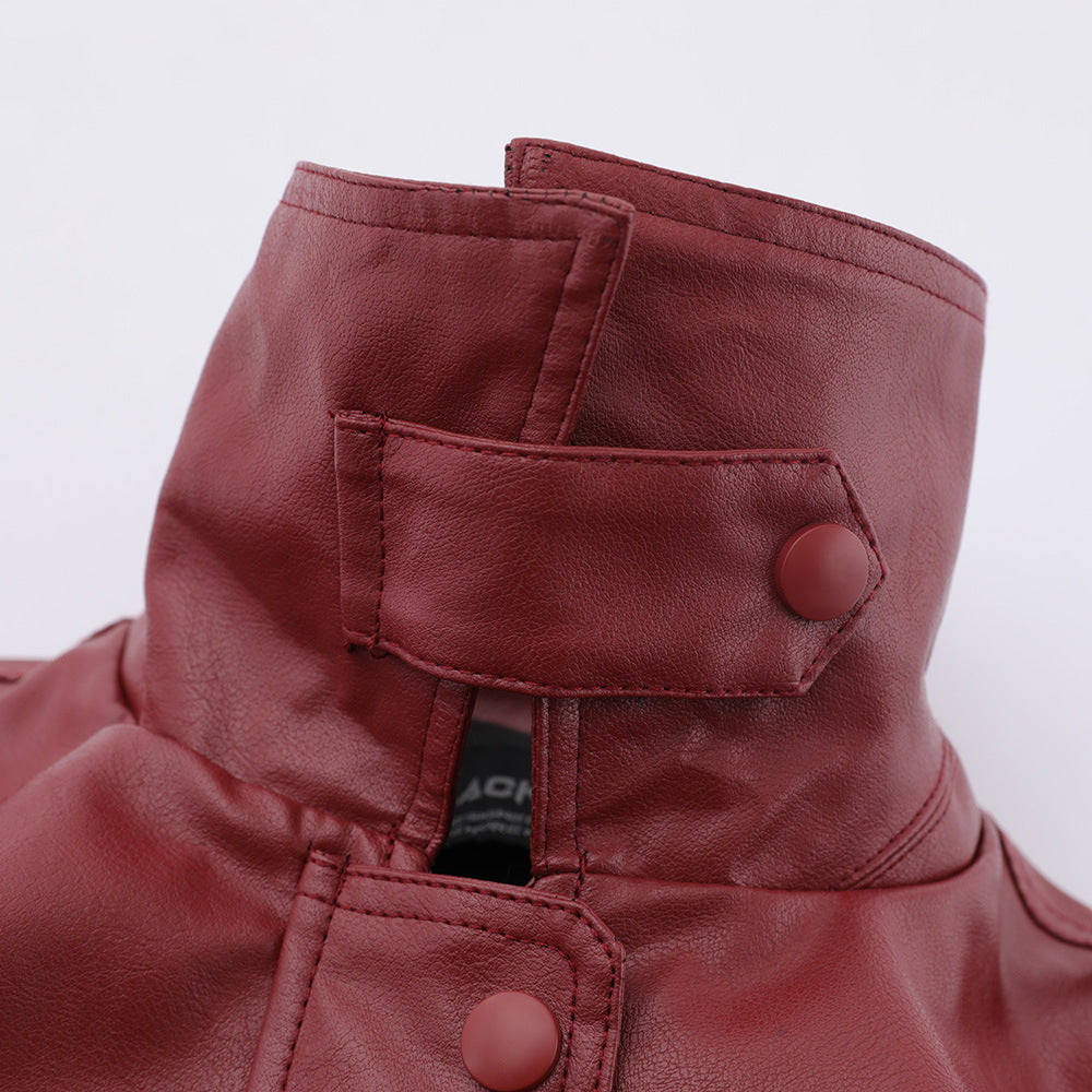 Men's American-style Pu Leather Jacket