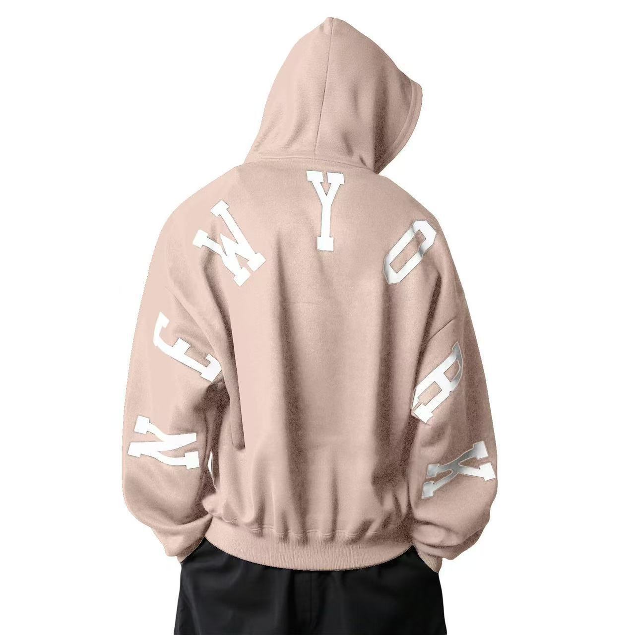 Fashion Printed Thickening All-match Long Sleeve Loose Hooded Sweater For Women