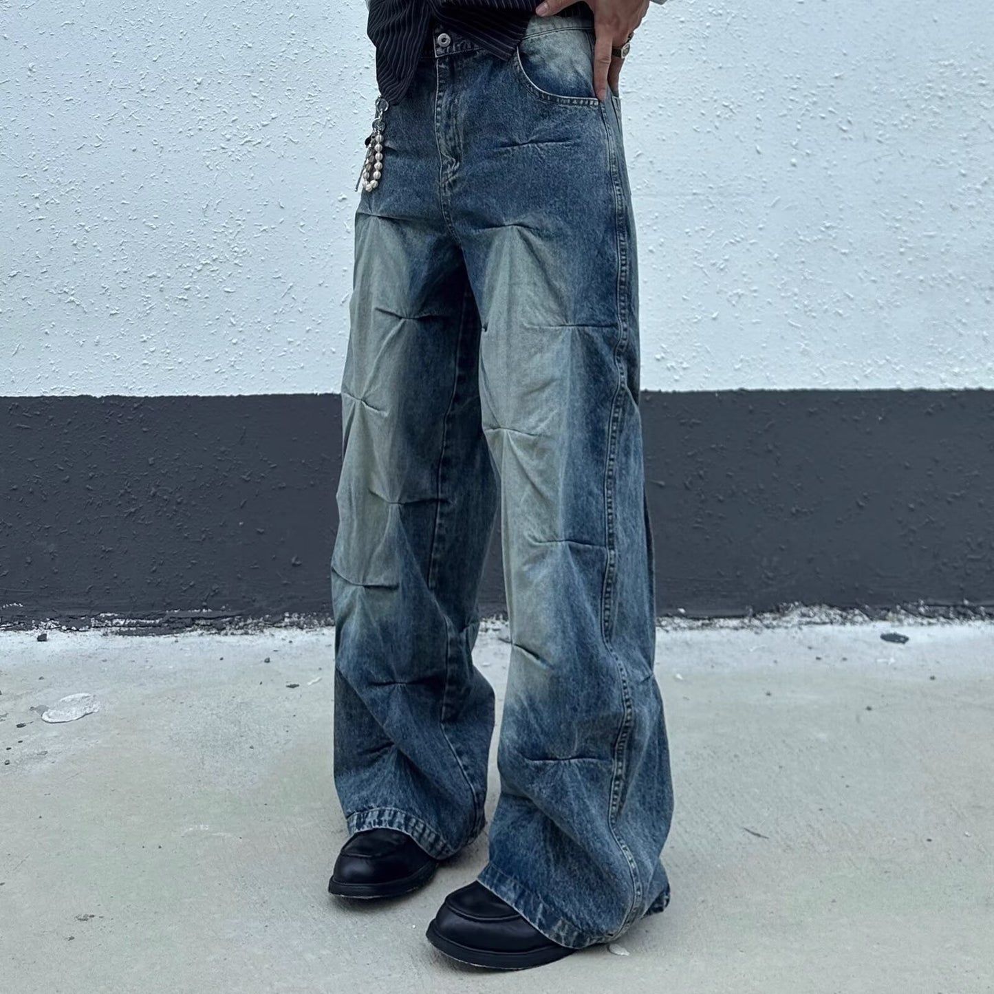 Concrete Flow Wide Jeans