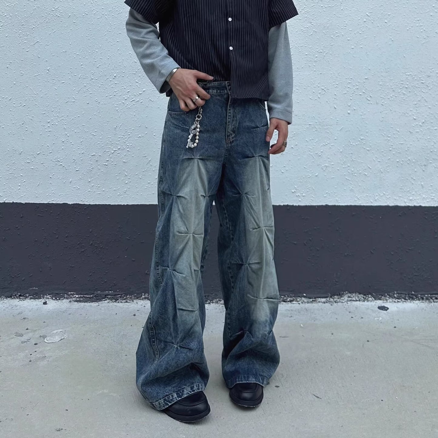 Concrete Flow Wide Jeans